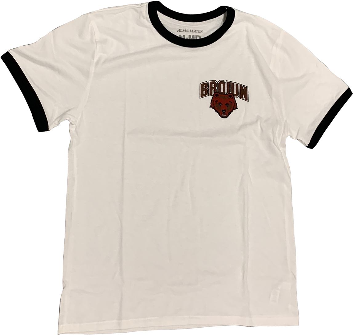 Brown University Bears Men's Ringer Tee (1200x1200), Png Download