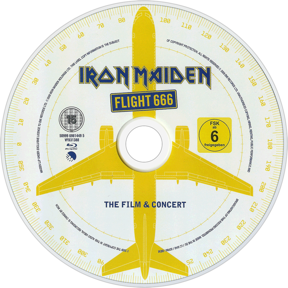 Flight 666 Bluray Disc Image (1000x1000), Png Download