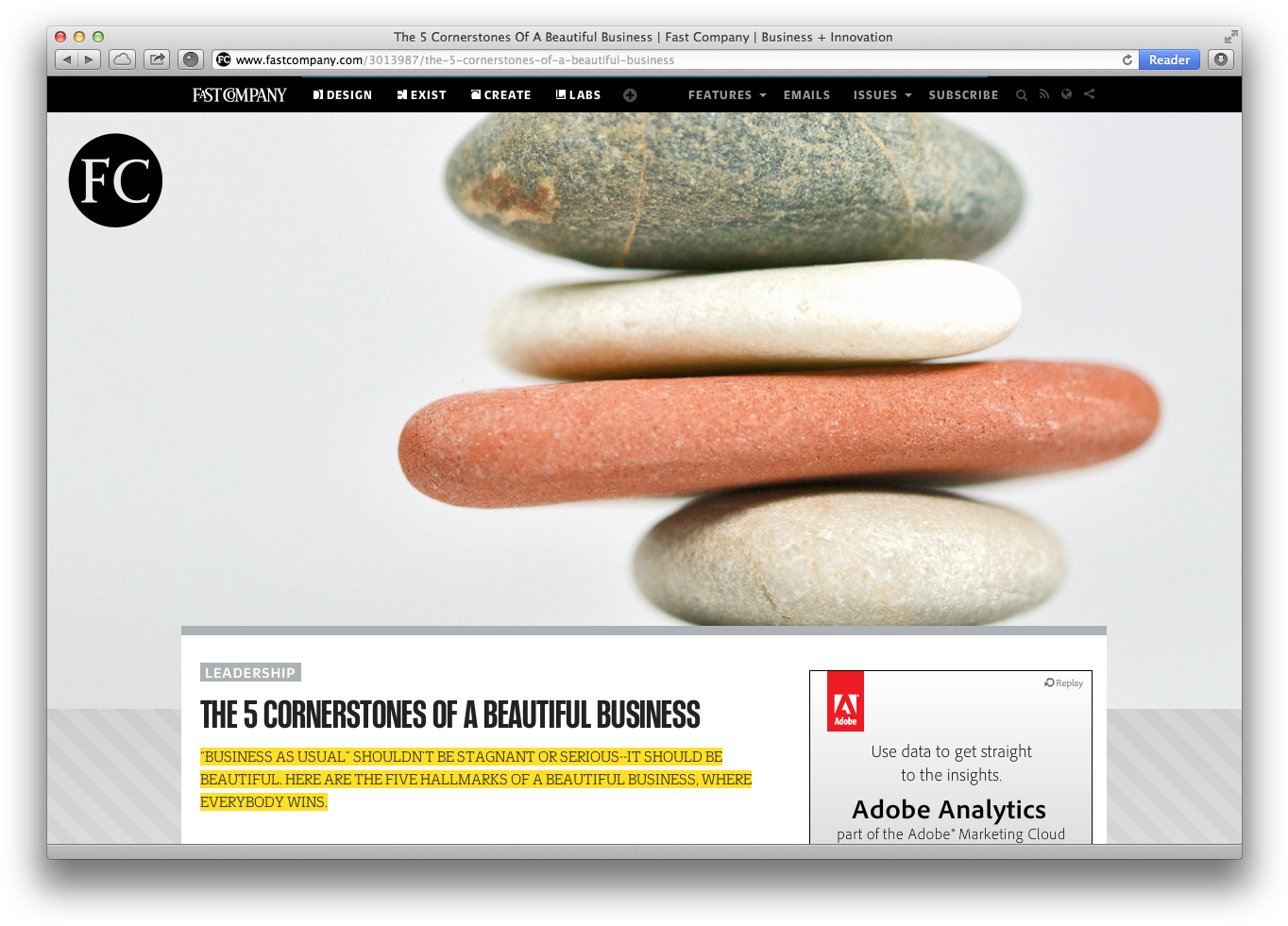 Fast Company Website Design (1379x996), Png Download