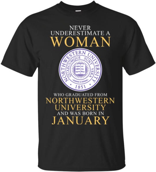 Woman T Shirts Graduated From Northwestern University (600x600), Png Download