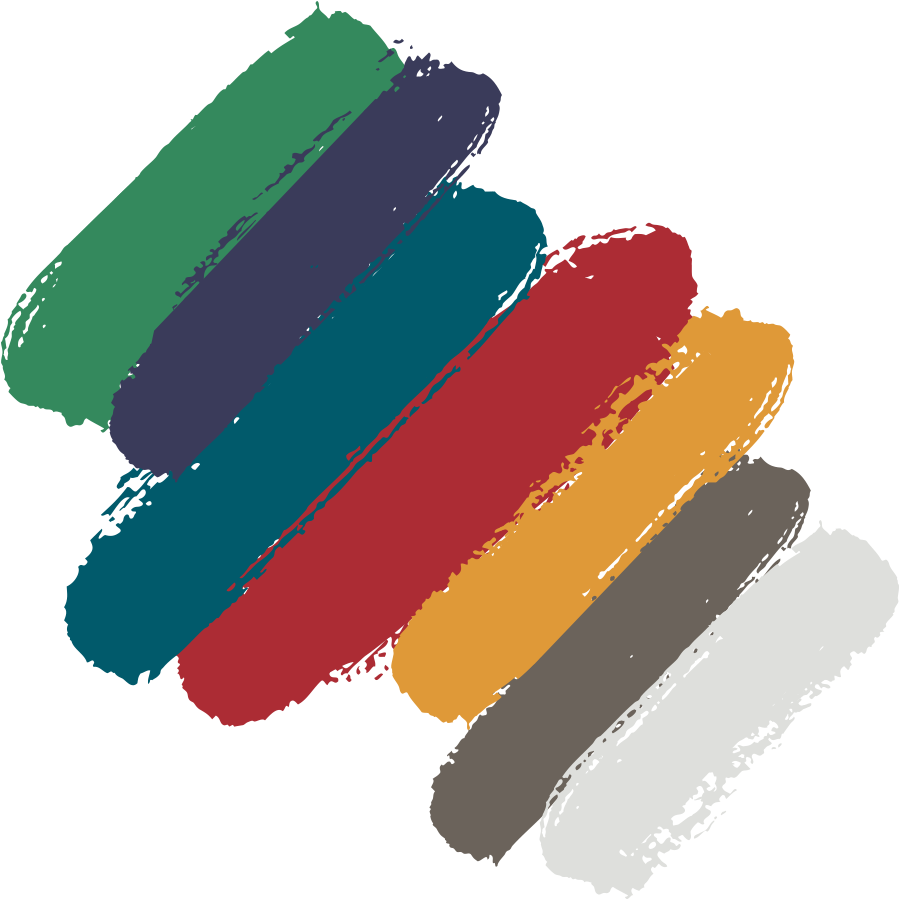 Seven Paint Swipes, Representing The Colors Of The (1000x1000), Png Download
