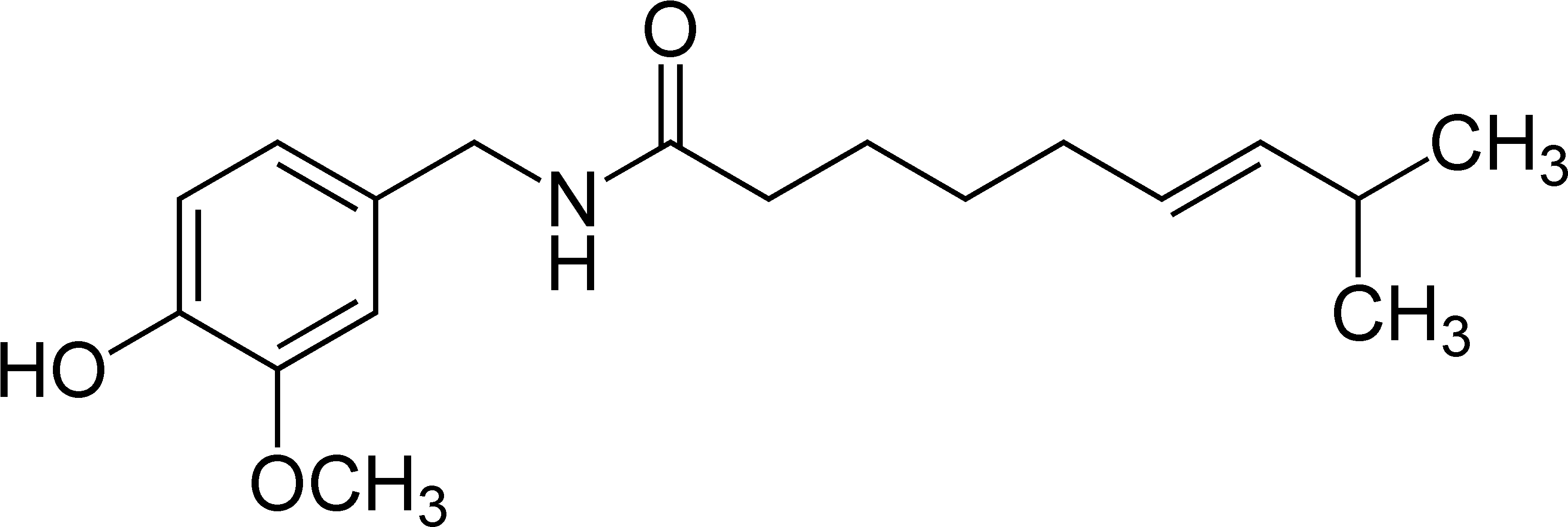 Capsaicin Molecule (3335x1132), Png Download