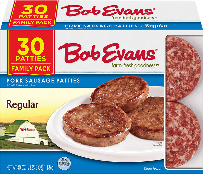 Bob Evans Regular Sausage Patties 40 Oz (1000x1000), Png Download
