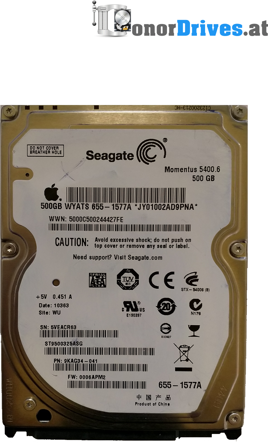 Seagate St500lm000 1ej162 070 500gb (1000x1610), Png Download