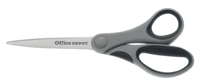 Office Depot Scissors, 26cm, Black (640x640), Png Download
