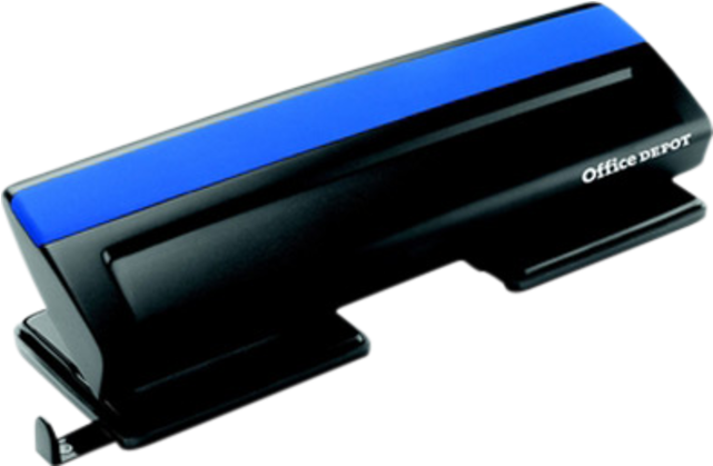 Locher Office Depot, Metall, 4-löcher, Schwarz (640x640), Png Download