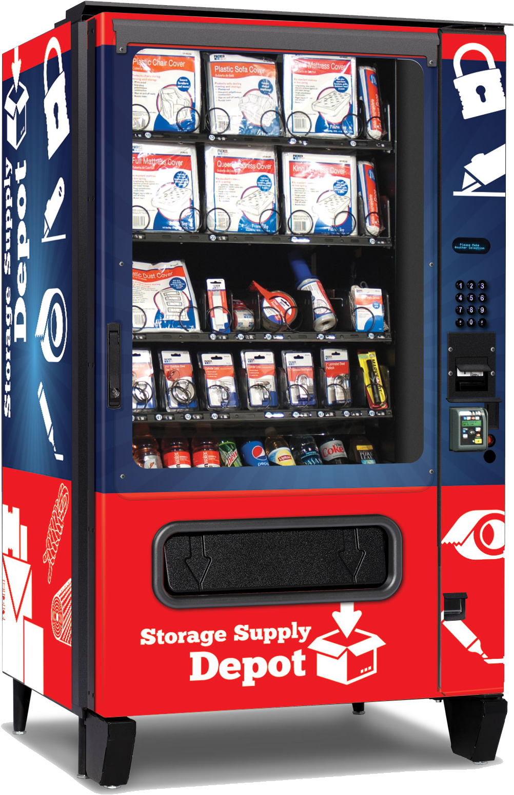 Storage Supply Depot Vending Machine (1065x1680), Png Download