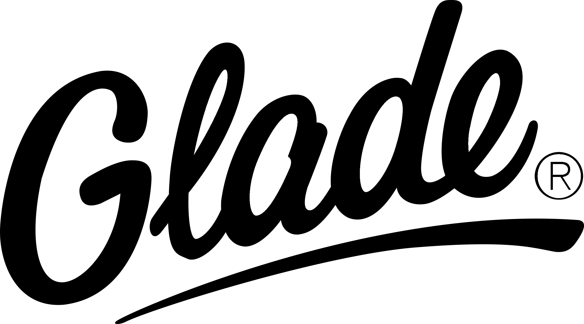 Glade Logo Black And White (2400x1333), Png Download