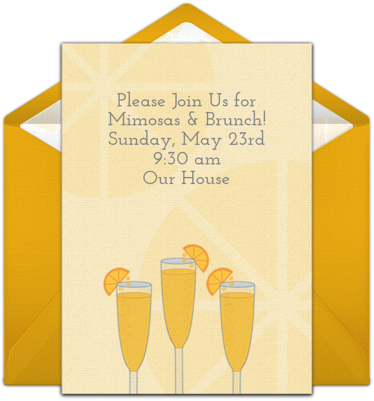 Mimosas Online Invitation (650x650), Png Download