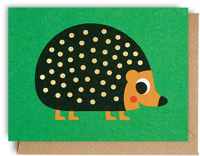Hedgehog Card (956x1024), Png Download