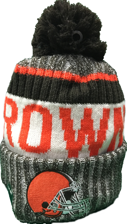 Cleveland Browns Nfl 17 Sideline Pom Toque (443x776), Png Download