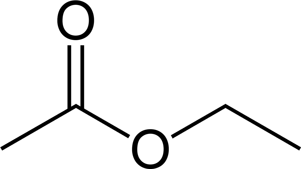 Ethyl Acetate 2d Skeletal (1100x663), Png Download