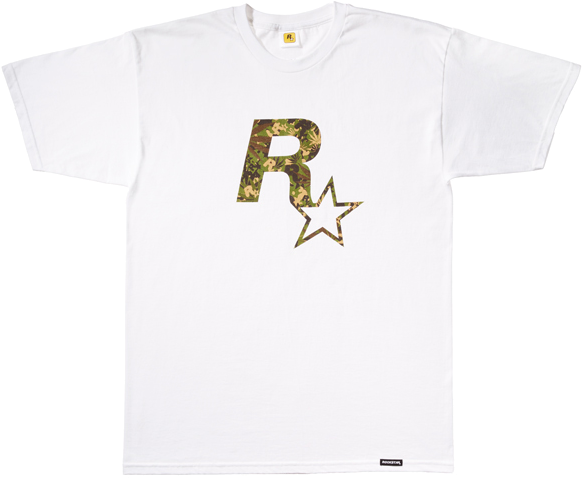 White Rockstar Camo Tee (600x600), Png Download