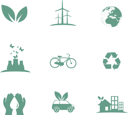 Ecology Icons Vector Illustration Free Png Graphic (1200x628), Png Download