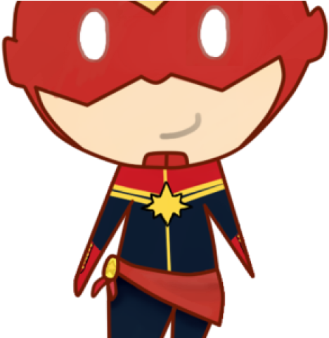 Captain Marvel Clipart Chibi (640x480), Png Download