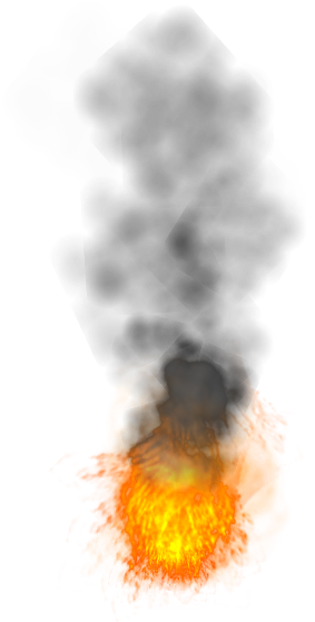 Flames With Smoke (2067x1117), Png Download