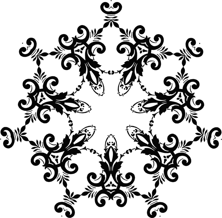 Floral Design Black Ipad Mini Symmetry White (764x750), Png Download