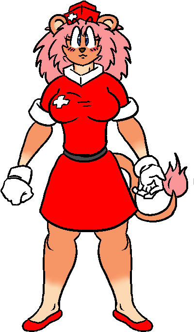 Anthro Lioness Nurse Mika Phoenix (434x746), Png Download