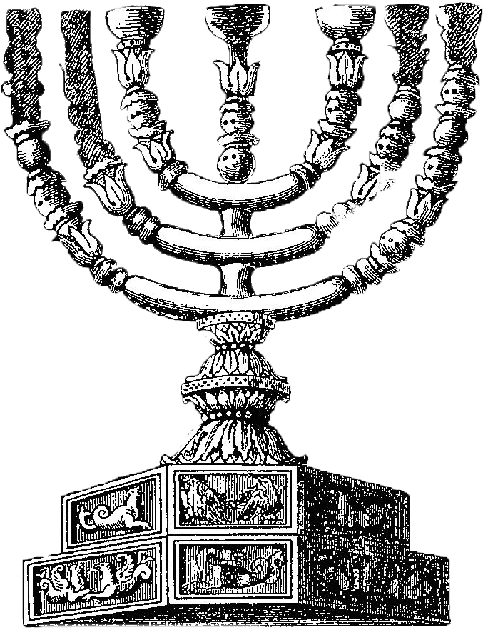 Download - Israel Menorah Drawing (684x888), Png Download