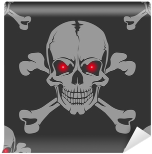 Seamless Background With Skull And Crossbones Wall - Gorillawhips 3x5 Foot White Skull Flag On 3/8" Pole (400x400), Png Download