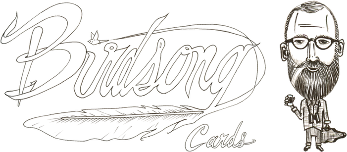 Birdsong Playing Cards Are Designed And Illustrated - Calligraphy (700x338), Png Download