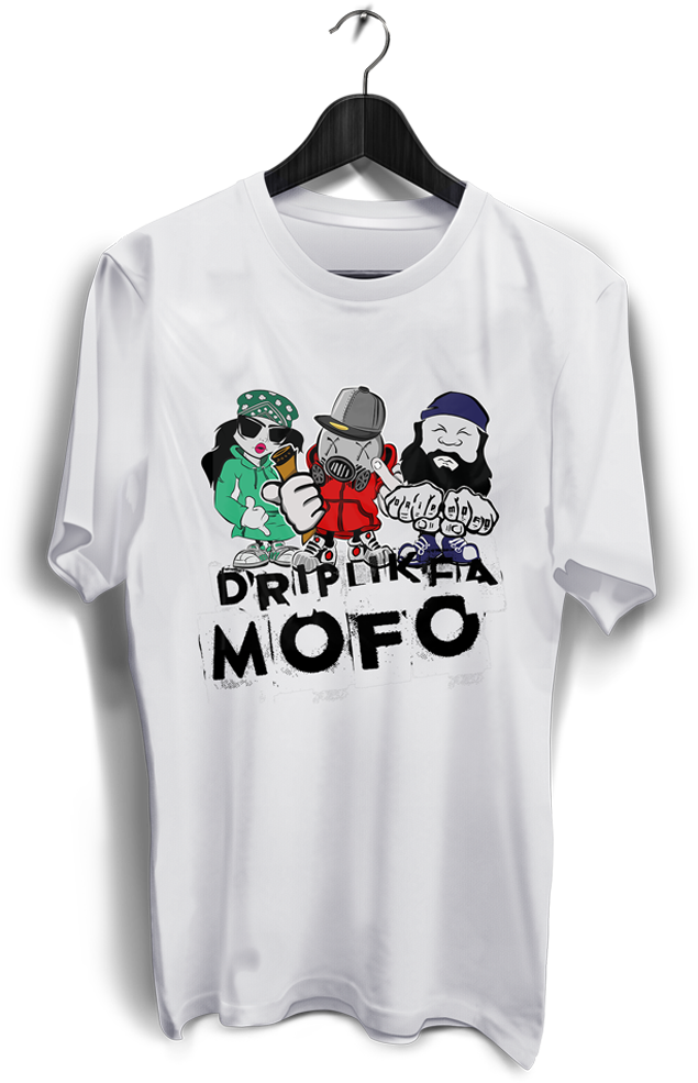 Team Drip Mofo Men's T Shirt White - T-shirt (1000x1000), Png Download