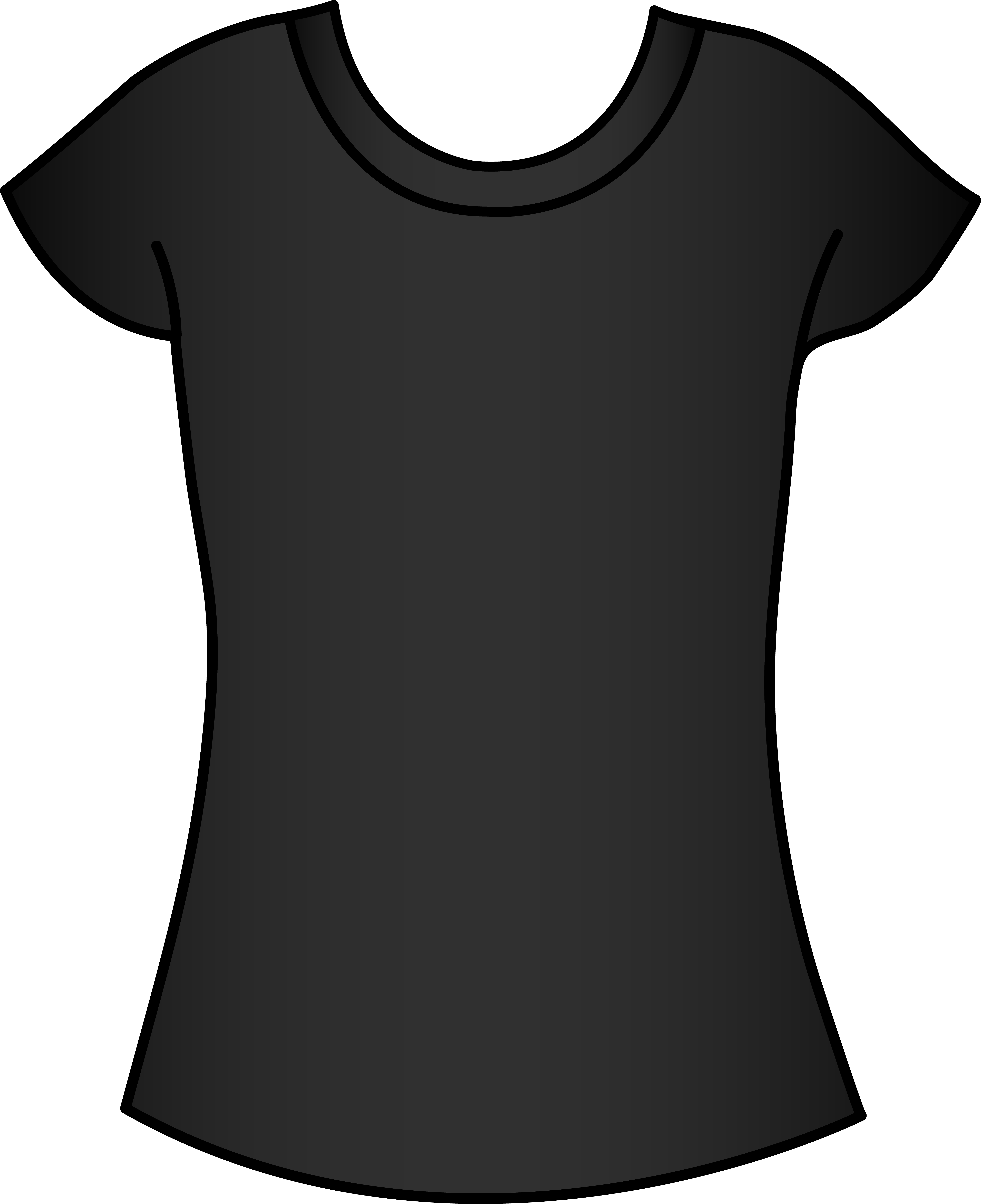 Graphic Transparent Download T Shirt Clipart - Blank Black Women Shirts (5785x7096), Png Download