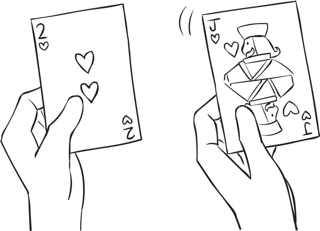 Playing Card Mixers - Line Art (1024x768), Png Download