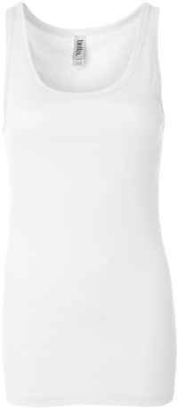 Ladies Rib Tank Ring-spun Bella - Top (400x500), Png Download