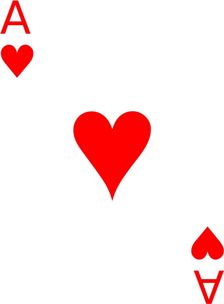 Svg Heart Card - Ace Playing Card Drawing (747x1046), Png Download