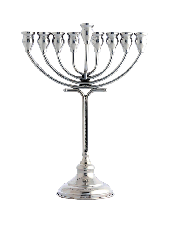 Close Bareket Menorah Large - Champagne Stemware (585x778), Png Download