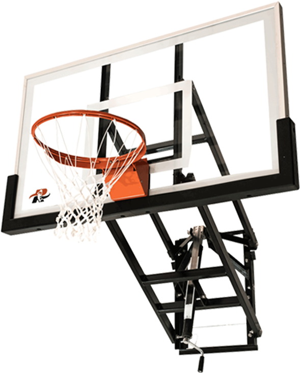 Ryval 60″ Wm60 Wall Mount Basketball Goal - Ryval Hoops Wm54 Wall Mounted Basketball Hoop System (668x1000), Png Download