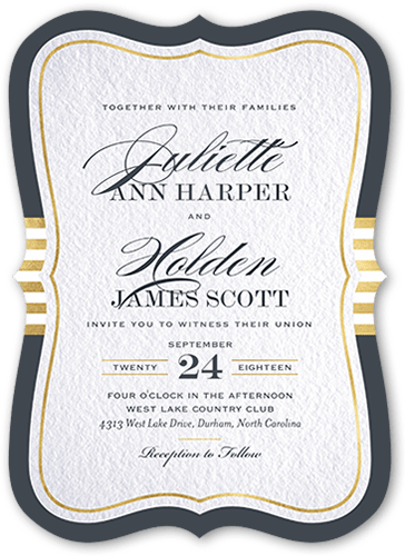 Art Deco Wedding Invitations - Label (364x500), Png Download
