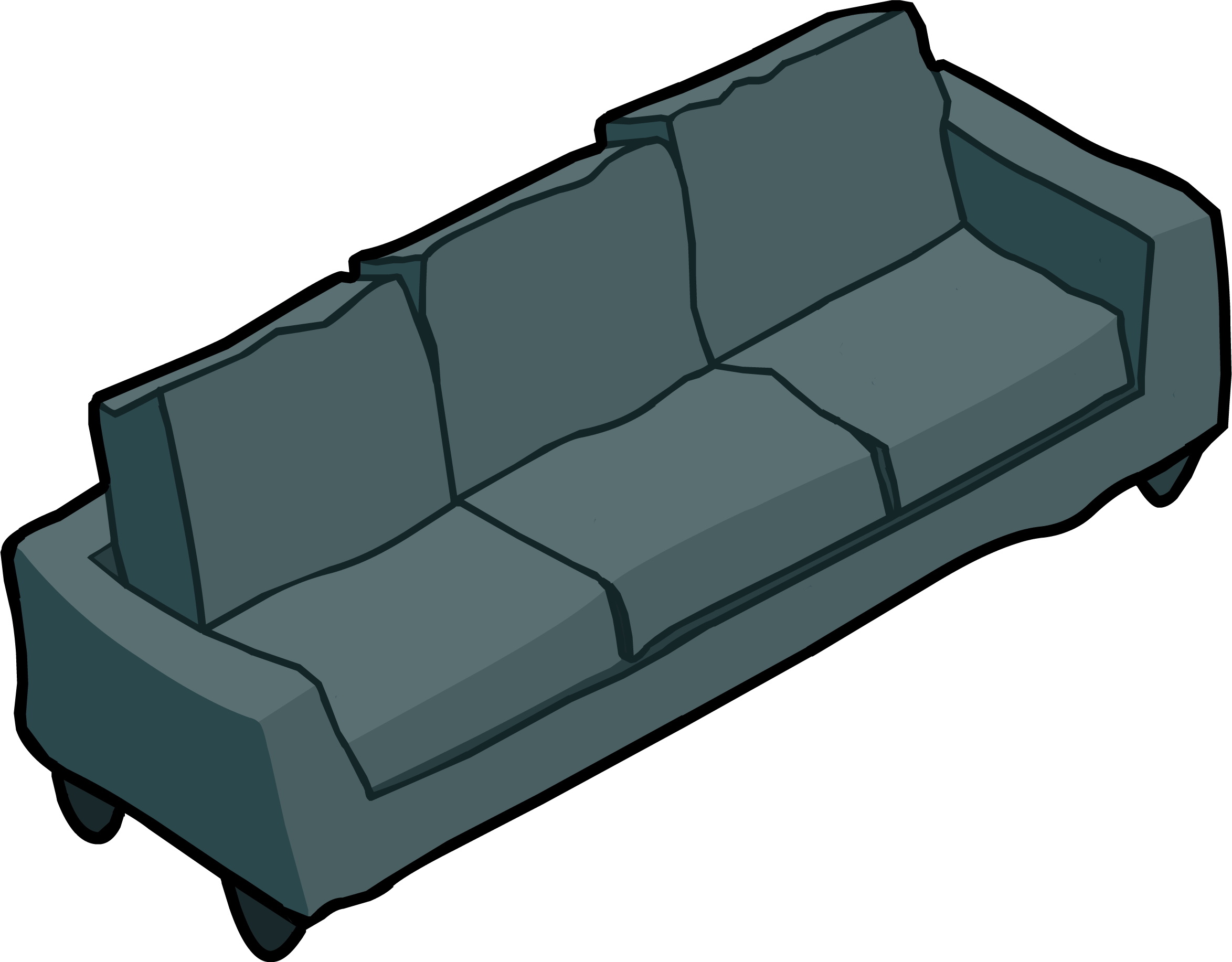 Slab Sofa Icon - Studio Couch (2348x1834), Png Download