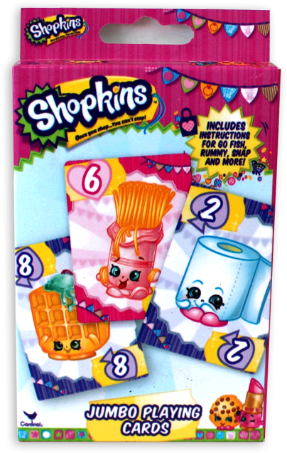 Jumbo Playing Cards - Shopkins Activity And Gift Set: Coloring Book Puzzle (654x654), Png Download