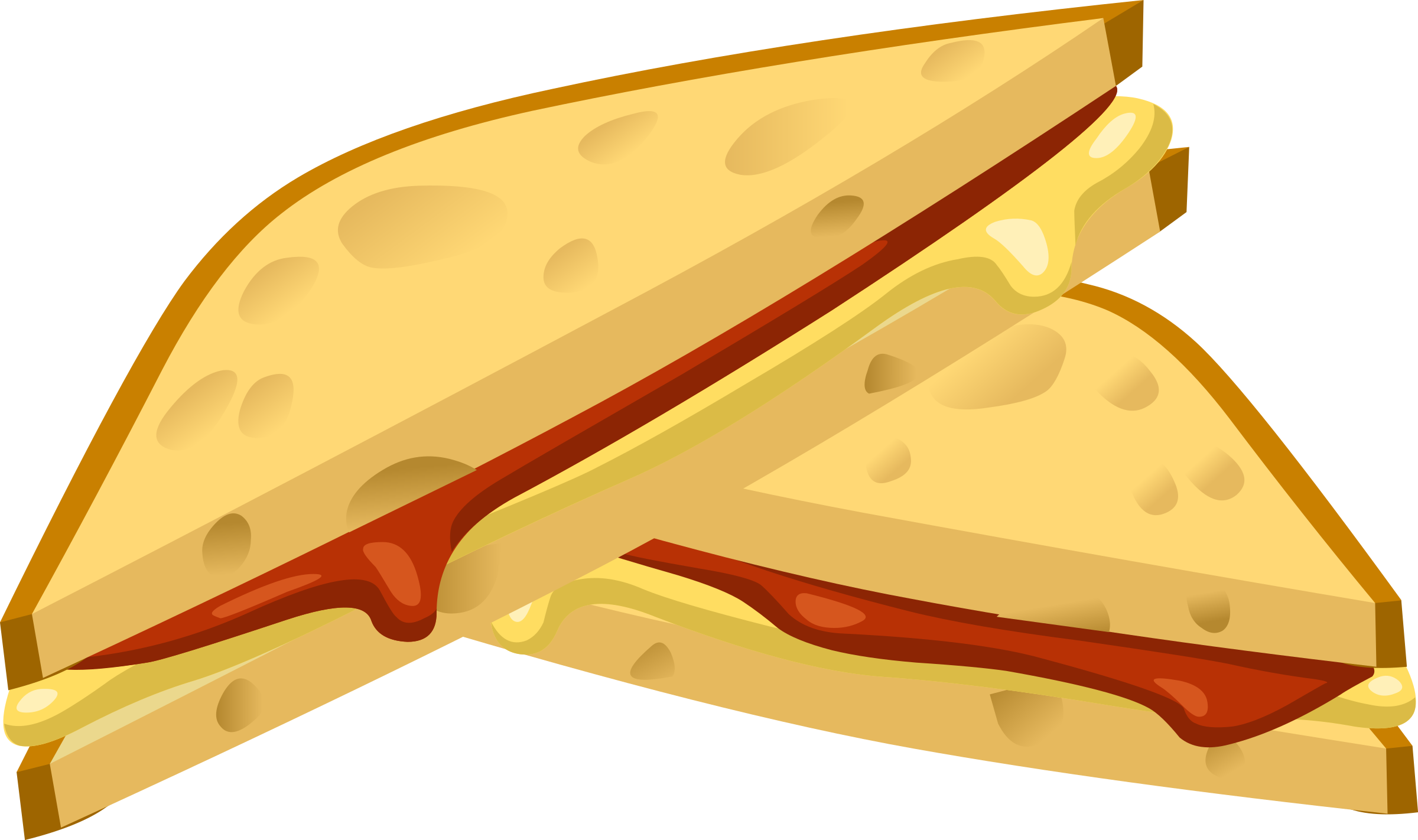 Clipart Food Expensive Grilled Cheese - Grilled Cheese Sandwich Icon (2400x1422), Png Download
