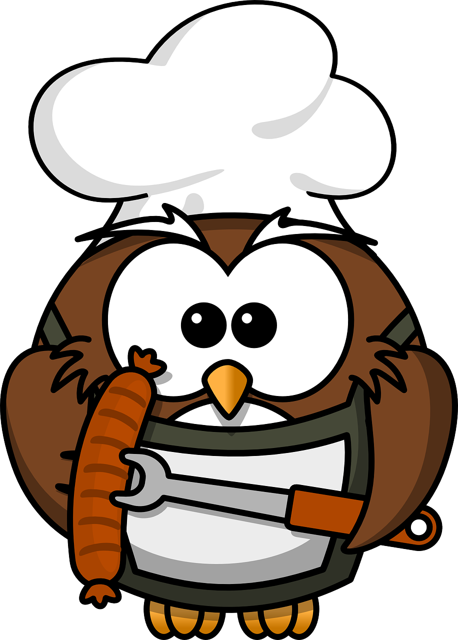 Download Grill Clipart Free Download - Cartoon Owl Eating PNG Image with No  Background 