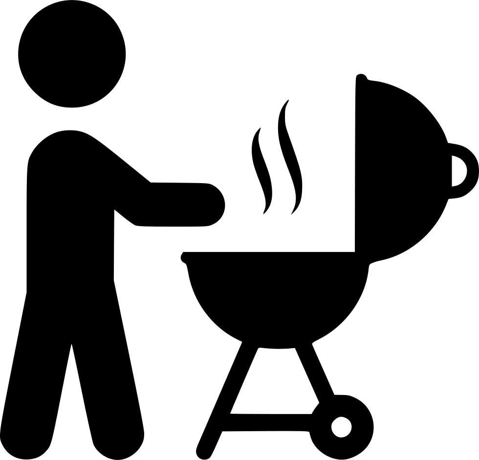 Person Grilling Svg Png Icon Free Download - Silueta Png Parrilla (980x942), Png Download