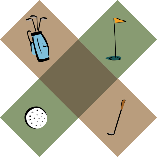 Blank Golf Invitation With Golf - Golf Border Clip Art (600x600), Png Download
