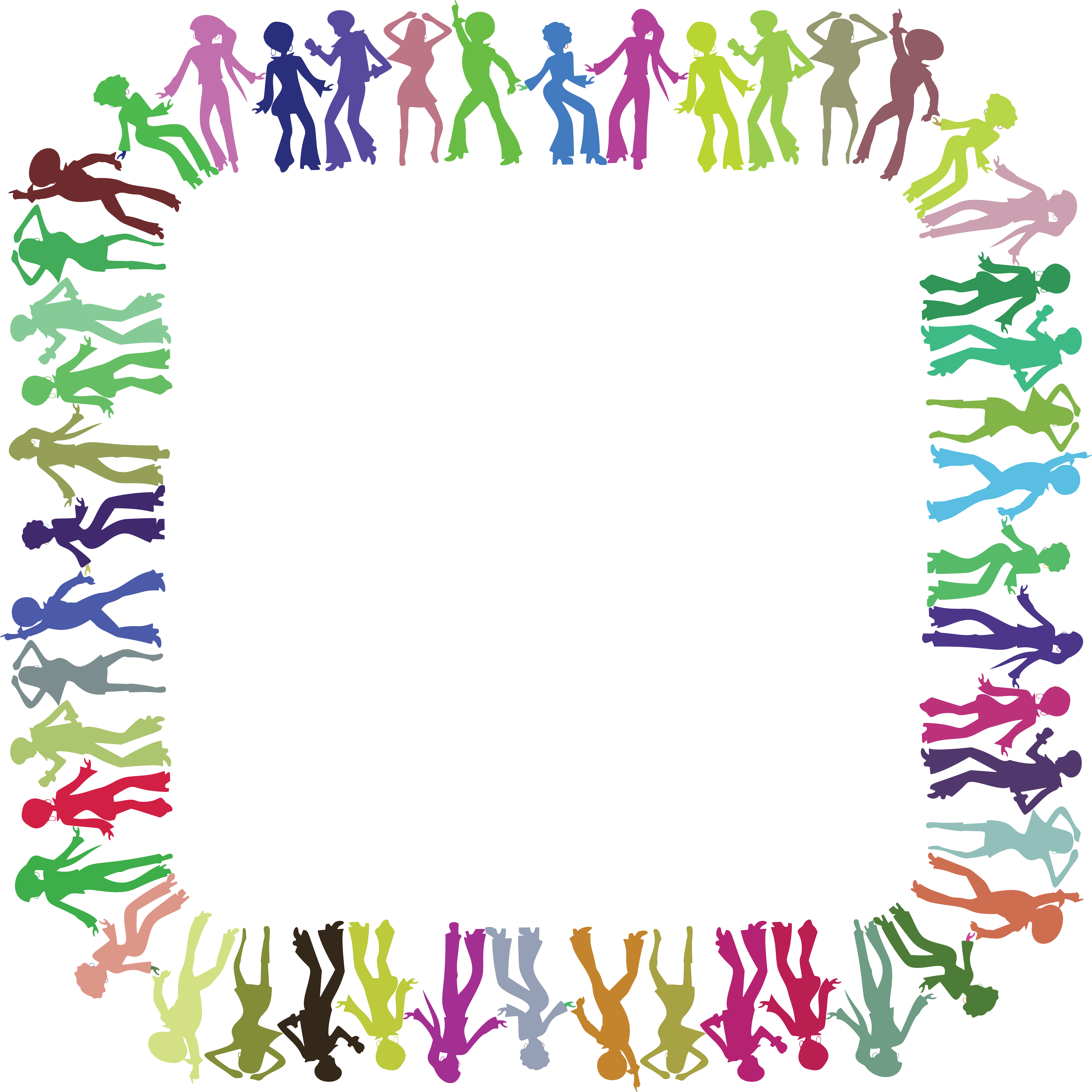 Free Clipart Of A Square Border Frame Of Colorful Disco - ! Samsung Galaxy S8 Case (4000x4000), Png Download