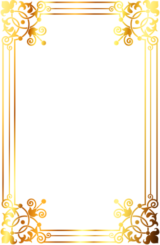 Wallpaper - Golden Border Design (327x500), Png Download