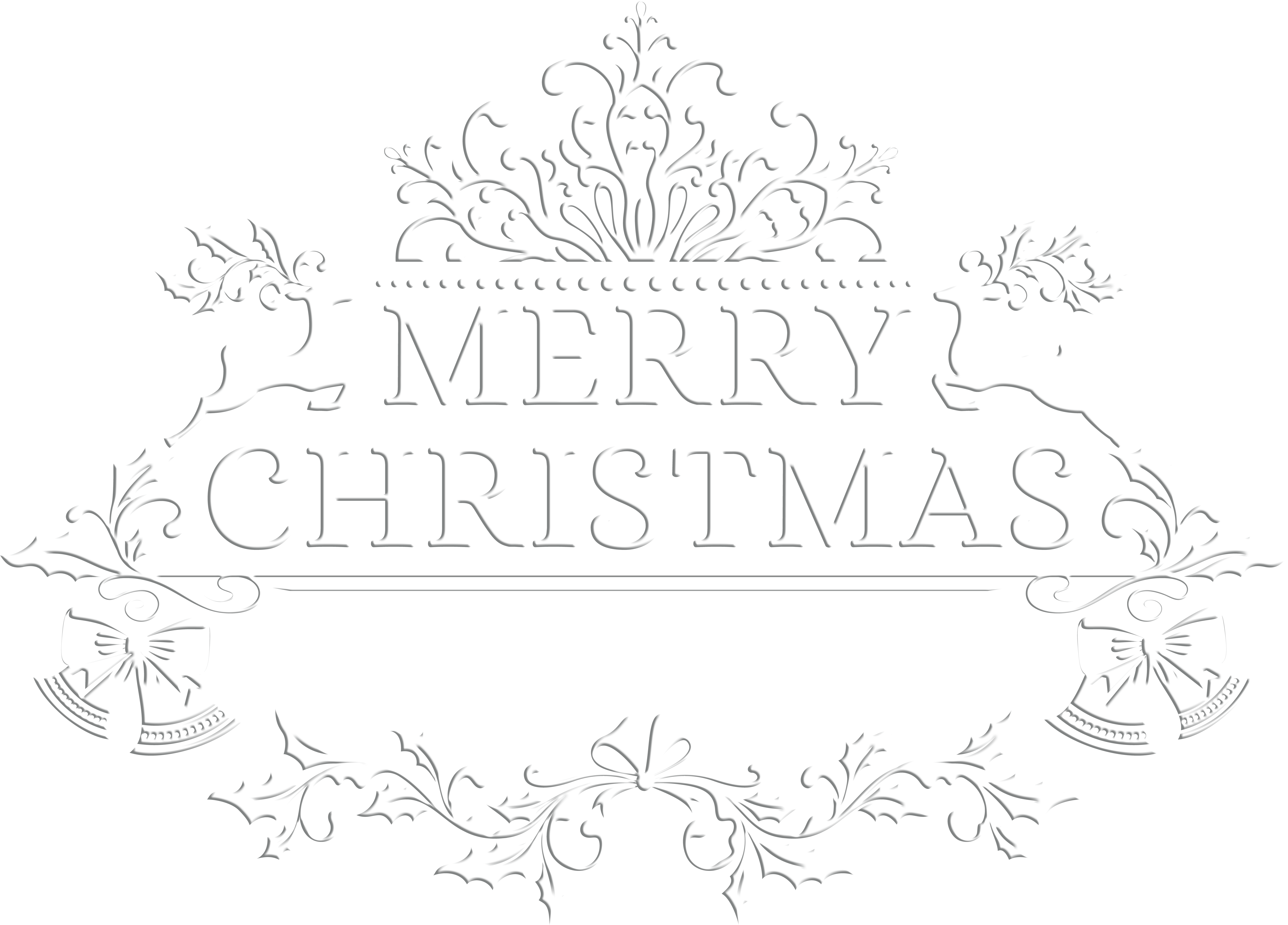 Merry Christmas White Transparent Png Clip Art Image - Frohe Weihnachten Ringsum 2017 Verzierung-rot Keramik (8000x5743), Png Download