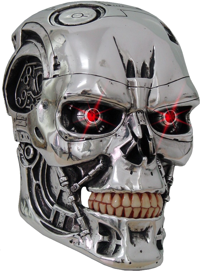 Terminator Transparent Png Image - T-800 Terminator Head 23cm (880x1010), Png Download