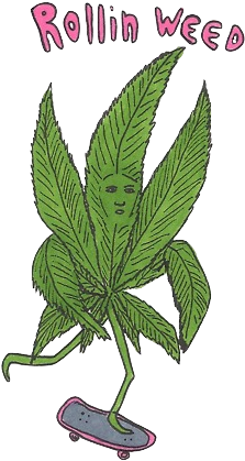 Pot Leaf Clipart With Transparent Background - Rollin Weed (500x620), Png Download