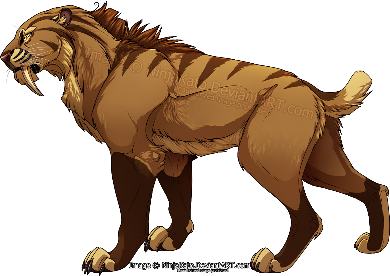 Sabertooth - Saber Tooth Tiger Oc (1281x907), Png Download