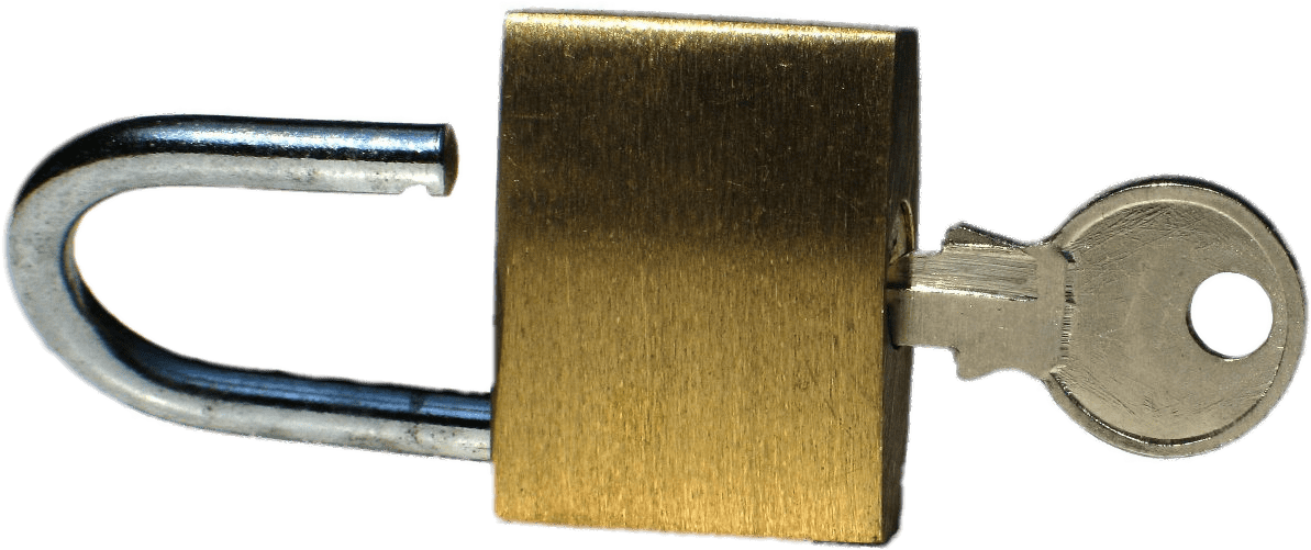 Open Padlock And Key - Opened Lock (1400x895), Png Download