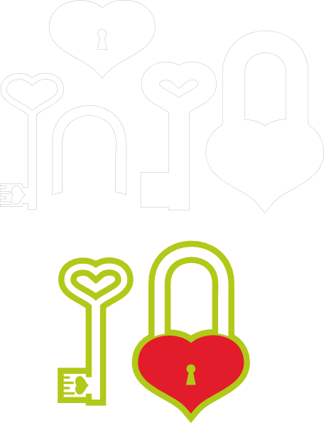 How To Set Use Lock & Key Clipart (456x595), Png Download