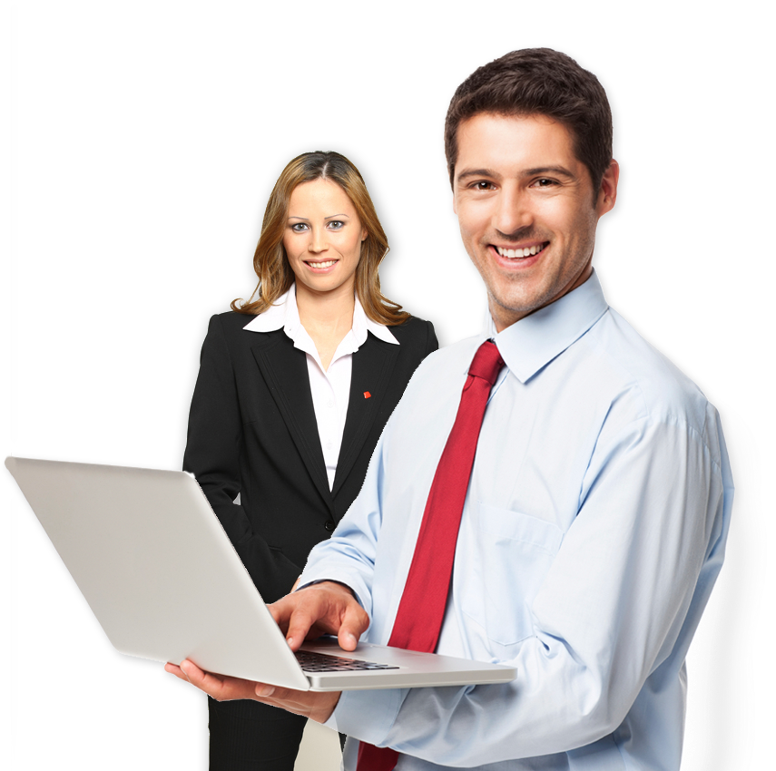 Office People Png Freeuse Download - Professional With Laptop Png (855x850), Png Download