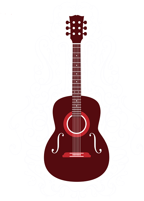 Click And Drag To Re-position The Image, If Desired - Guitar Illustration (500x700), Png Download