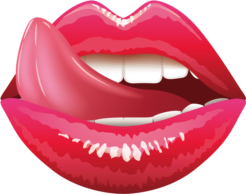 Lip Mouth Emoji Smile Tongue Mouth Transparent Background Png Clipart